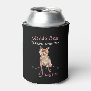 Porta-lata Nome de Aquarela da Melhor Mãe de Yorkshire Terrie
