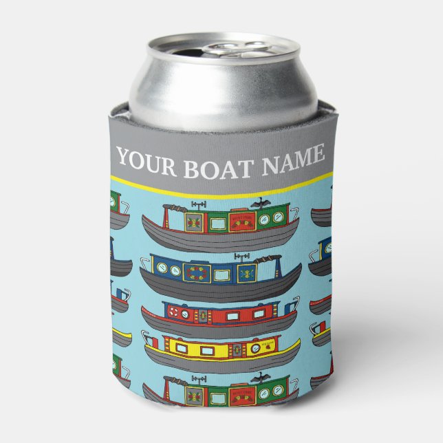 Porta-lata Nome de Barco e Barco Estreito Canais (Can Front)