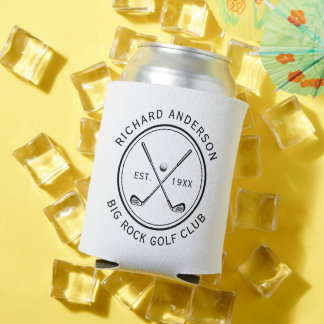 Porta-lata Nome de Taco de Golfe Personalizado Elegante
