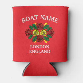 Porta-lata Nome do barco Canal Narrowboat Red Roses