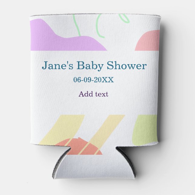 Porta-lata Nome do chá de fraldas em forma de abstrato neutro (Frente)