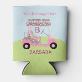 Porta-lata Nome do Monograma da Mensagem do Carrinho de Golf 