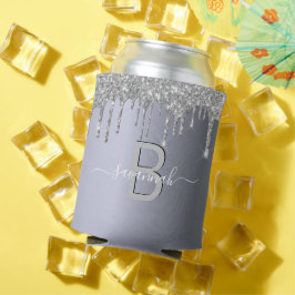 Porta-lata Nome do partido de brilho de prata