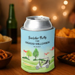 Porta-lata Nome do Tema Golf do Partido da Despedida de Solte<br><div class="desc">Esta Festa de Bachelor Festiva e Colorido pode ter um tema Golfe e é perfeita para um Golfe. Ele apresenta um Carrinho de Golfe com Golf Clubs em um Curso de Golfe, Muito para personalizar para se adequar ao seu próprio evento — poderia encomendar um pouco mais para torná-lo o...</div>