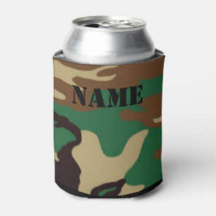 Porta-lata Nome/iniciais personalizados ~ da camuflagem da
