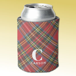 Porta-lata Nome inicial, Stewart Tartan Xadrez 12oz