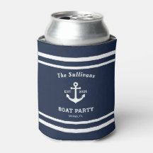 Nome Personalizado Âncora Azul Festa de Barco Reun