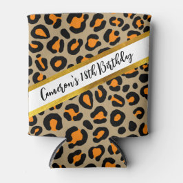 Porta-lata Nome Personalizado da Menina Chita Menina-Leopardo