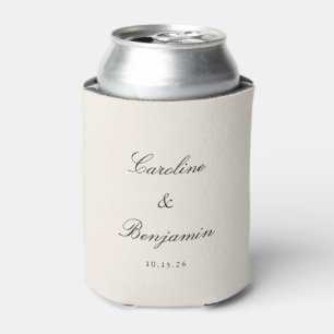 Porta-lata Nome Personalizado de Casamento Elegante do Script