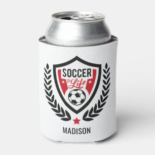 Porta-lata Nome personalizado do logotipo do futebol