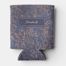 Porta-lata Nome Personalizado do Padrão Azul do Thread de Abs