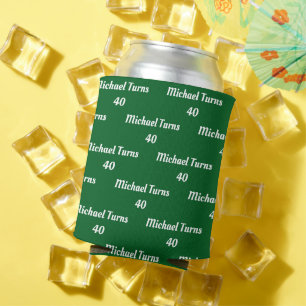 Porta-lata Nome Personalizado e Idade da Cerveja Koozie