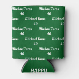 Porta-lata Nome Personalizado e Idade da Cerveja Koozie