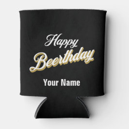 Porta-lata Nome Personalizado Happy Beerthday Beer Freser