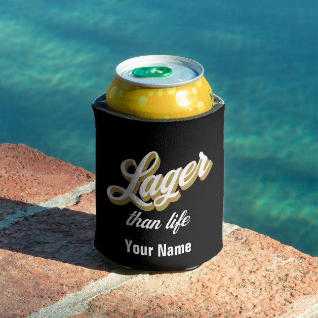 Porta-lata Nome Personalizado Lager que Beer Bottle Cooler (Piscina in situ)