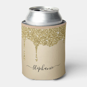 Porta-lata Nome Personalizado Mão-claro Glitter Drivers Dour