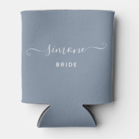 Nome Personalizado Script Chic Noiva Dusty Blue