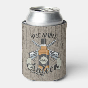 Porta-lata Nome Personalizado Vovente do Cowboy Gun Whiskey S