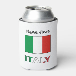 Porta-lata Nome Tricolore Moderno Aqui Bandiera Italiana