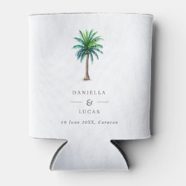 Porta-lata Nomes de Casamento e Data de Destino da Árvore de 