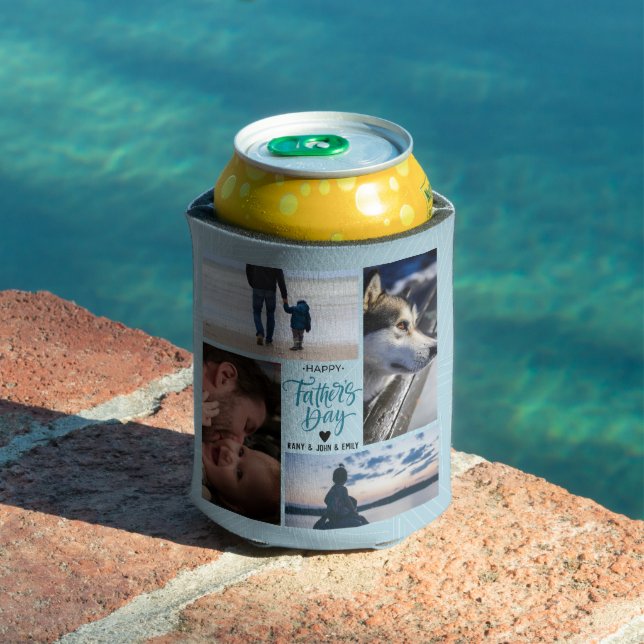 Porta-lata Nomes Personalizados de Colagem de Fotografias de  (Piscina in situ)