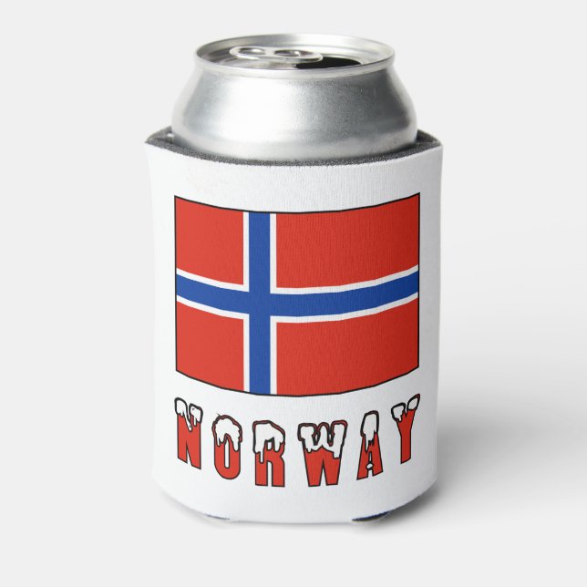 Porta-lata Noruega e Bandeira norueguesa (Can Back)