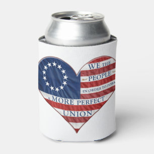 Porta-lata Nós, o Pessoas American Flag Heart
