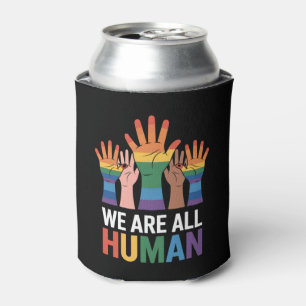 Porta-lata Nós Somos Todos Arco-Íris Humano Orgulho LGBTQ Mão