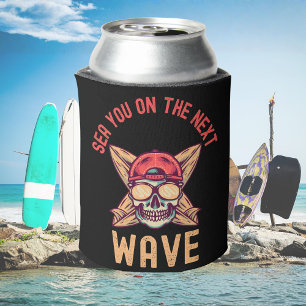 Porta-lata Nos vemos na próxima onda de surf Piada de prai