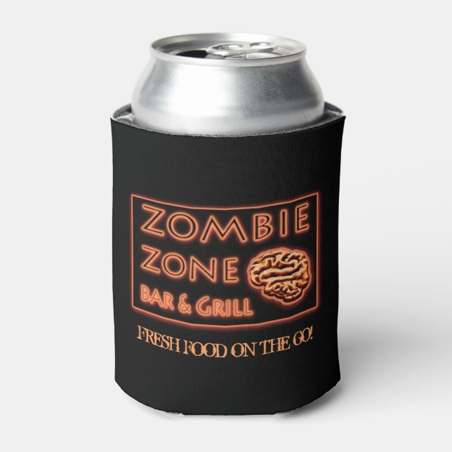 Porta-lata Nova Comida Zombie No Halloween De Ir (Can Front)