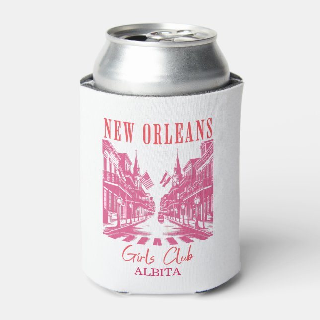 Porta-lata nova orleans bachelorette rosa (Can Front)