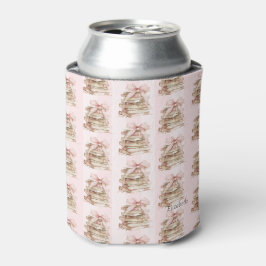 Porta-lata Novo Capítulo Listras de Laço Rosa
