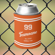 Número do jogador personalizado de baseball laranj