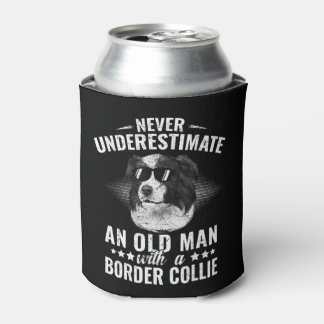 Porta-lata Nunca Subestime Um Velho Com Collie Fronteira