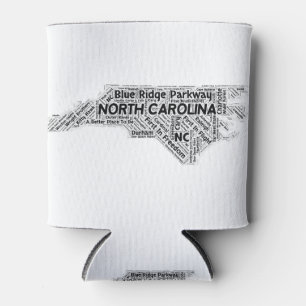Porta-lata Nuvem da palavra do estado de North Carolina