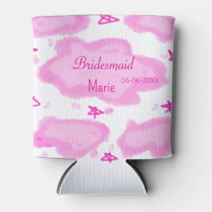 Porta-lata nuvens cor-de-rosa estrelas pastel bridesmaid mode