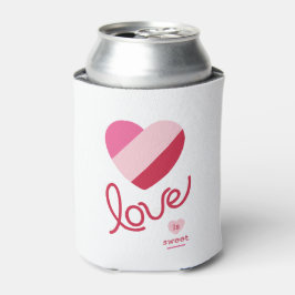 Porta-lata O amor é doce, corações, casamento, Chá, Namorados