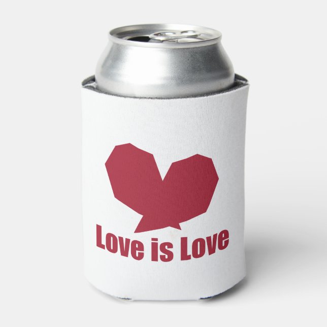 Porta-lata O amor é o coração vermelho (Can Front)