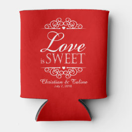 Porta-lata O Amor É Um Bom Casamento | vermelho