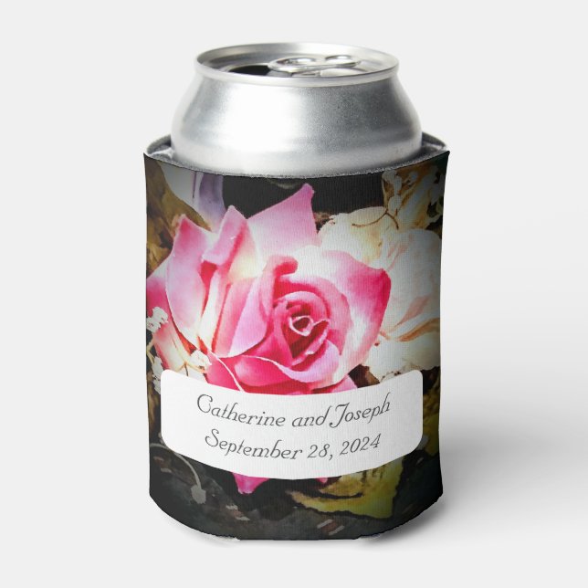 Porta-lata O amor está em Bloom Wedding Favor Can Cooler (Can Front)