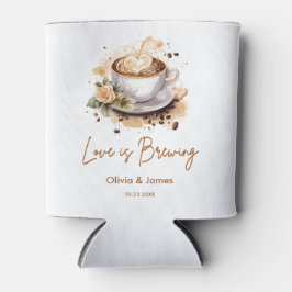 Porta-lata O Amor está Preparando Café Escuro Chá de Noiva Ca