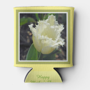Porta-lata O branco elegante desgastou a tulipa com design da