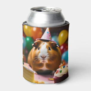 Porta-lata O Cachorro Do Partido Guiné Celebra Com Bolo E Bal