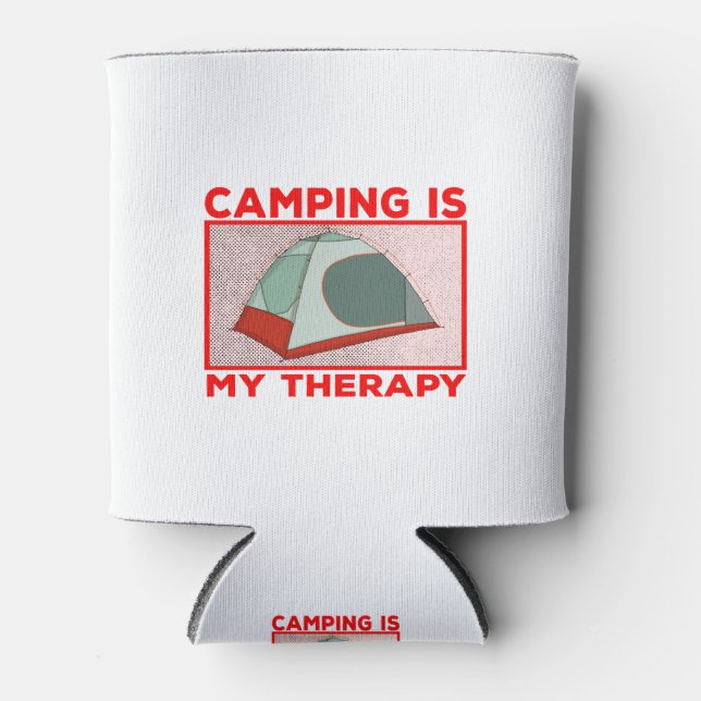 Porta-lata O Camping é Minha Terapia (Frente)