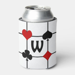 Porta-lata O cartão de jogo do art deco sere v2 Monogrammed