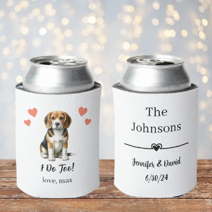 Porta-lata O Casamento De Pet De Beagle Personalizado Pode Re