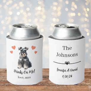Porta-lata O Casamento De Pet Do Schnauzer Da Miniatura Perso