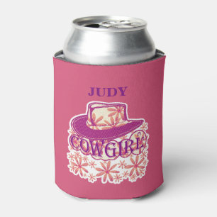 Porta-lata O chapéu de vaqueiro da vaqueira floresce Judy