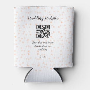 Porta-lata O código QR de verificação do site de casamento pa