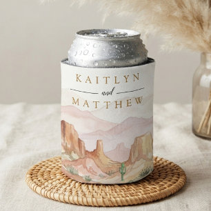 Porta-lata O Conjunto de Casamento Watercolor Desert Range -